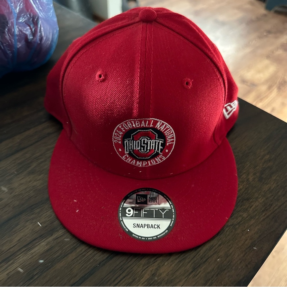 New Era Red 9FIFTY Snapback Hat The Ohio State 2024 National Champions